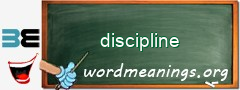 WordMeaning blackboard for discipline